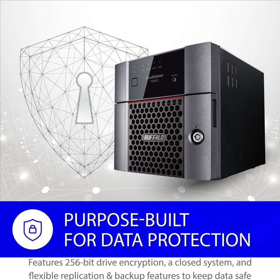 BUFFALO TeraStation 3220 2-Bay SMB 4TB (2x2TB) Desktop NAS Storage