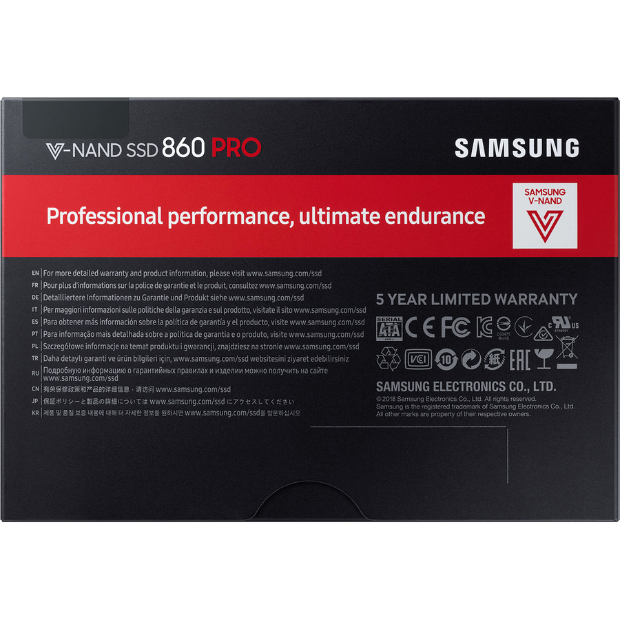 Samsung 860 PRO MZ-76P256BW 256 GB Solid State Drive - 2.5