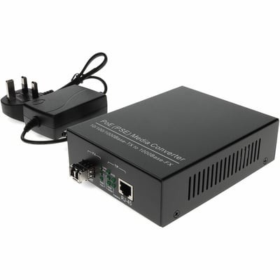 1GBS 1RJ-45 TO 1 LC PORT 850NM 550M POE MINI MEDIA CONVERTER