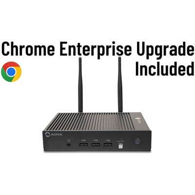 AOPEN Chromebox Mini 2 Enterprise Upgrade - Intel Celeron N4500 - Fanless - Wifi 6 - 8 GB RAM - 32 GB eMMC - 3 Year Warranty - Military grade