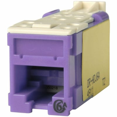 Ortronics Clarity High Density Jack (HDJ) CAT6A, T568A/B, Purple