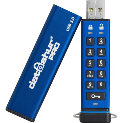 ISTORAGE DATASHUR PRO 128GB FIPS140-2 LEVEL3 HARDWARE ENCRYPTED