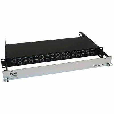 Eaton Tripp Lite Series Spine-Leaf MPO Panel with Key-Up to Key-Up MTP/MPO Adapter - 12F MTP/MPO-PC M/M, 8F OM4 Multimode, 32 x 32 Ports, 1U