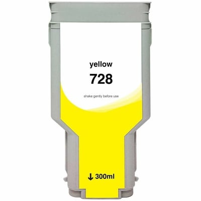 WF Non-OEM New Yellow Wide Format Ink Cartridge for HP 728 (F9K15A)