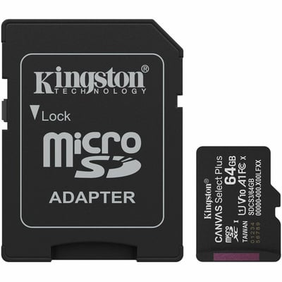 LA 64GB MICROSDXC CANVAS SELECT PLUS GEN3 100MB/S A1 CARD + ADAPTER