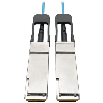 Eaton Tripp Lite Series QSFP+ to QSFP+ Active Optical Cable - 40Gb, AOC, M/M, Aqua, 5M (16.4 ft.)