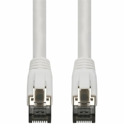 AddOn 1ft White CAT 8 Shielded (S/FTP) PVC Ethernet Cable Snagless Easy Boot RJ-45 M/M