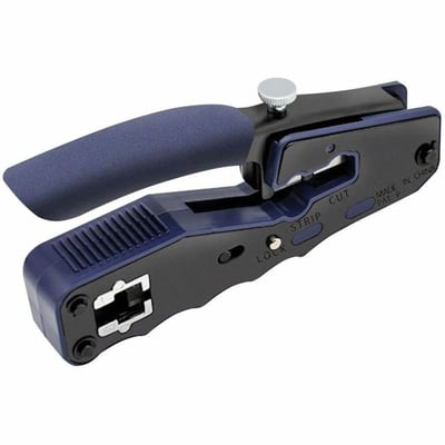 Tripp Lite by Eaton Crimping Tool with Cable Stripper for Pass-Through RJ45 Plugs