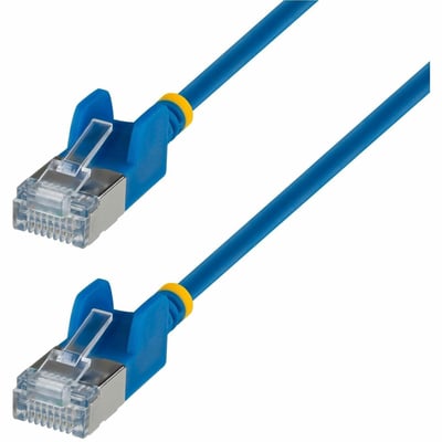 ULTRA SLIM CAT6A CABLE BLUE SNAGLESS RJ45 FTP PATCH CABLE