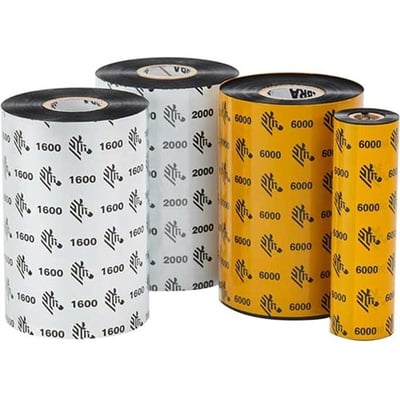 Zebra Wax Ribbon 1.57inx1476ft 2100 High Performance 1in core