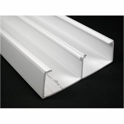 Wiremold 5400 Series - Two-Compartment Raceway Base - 8ft Length - Ivory