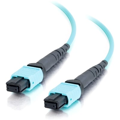 C2G 5m MPO Fiber Array Cable Method B OM4 Riser Rated (OFNR) - Aqua - 16ft