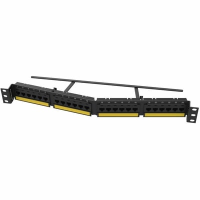 Ortronics Techchoice Cat6A Patch Panel, Angled 24 Port