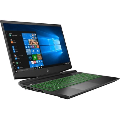 HP Pavilion Gaming 15-dk0000 15-dk0030nr 15.6" Gaming Notebook - Intel Core i7 9th Gen i7-9750H - 8 GB - 256 GB SSD - Shadow Black, Green Chrome