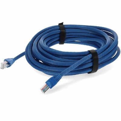 AddOn 50ft Blue CAT 6A PVC Ethernet Cable Snagless Bubble Boot RJ-45 M/M