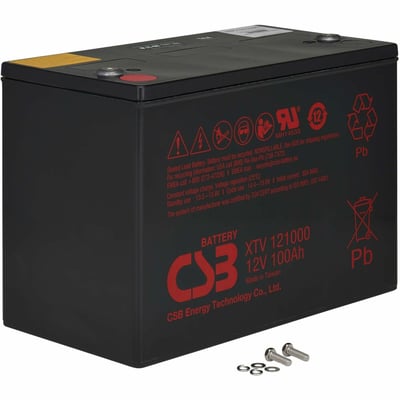 EXT 12V DC 100AH BATTERY MODULE 120V AC EXTREME TEMP NETWORK UPS