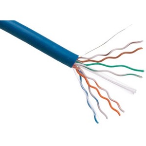 Axiom CAT5E 24AWG 4-Pair Solid Conductor 350MHz Bulk Cable Spool 1000FT (Blue)