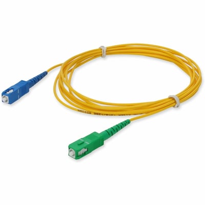 AddOn 10m ASC to SC Yellow OS2 Simplex OFNR (Riser-Rated) SMF Fiber Patch Cable