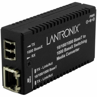 Lantronix M/GE-PSW-SX-01(LC) Transceiver/Media Converter