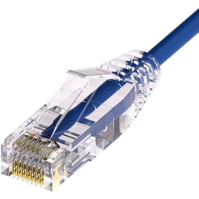 UNC CAT6A SLIM PATCH CABLE 08 FT BLUE