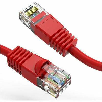 Axiom 12FT CAT5E 350mhz Patch Cable Molded Boot (Red) - TAA Compliant