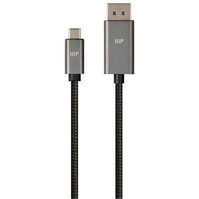 MONOPRICE BIDIRECTIONAL USB TYPE-C TO DISPLAYPORT CABLE - 4K@60HZ_ BLACK_ 6FT