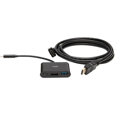 C2G USB C Mini Docking Station Kit for Chromebook - 6ft HDMI Cable Included