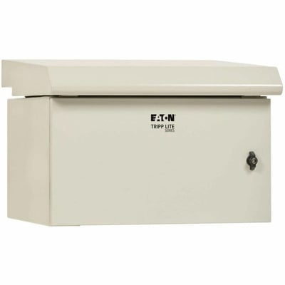 Tripp Lite by Eaton SmartRack Industrial Enclosure with Lock - NEMA 3R, Wall Mount, Metal Construction, Internal Fans, 20.5 in. Depth, 6U, Gray