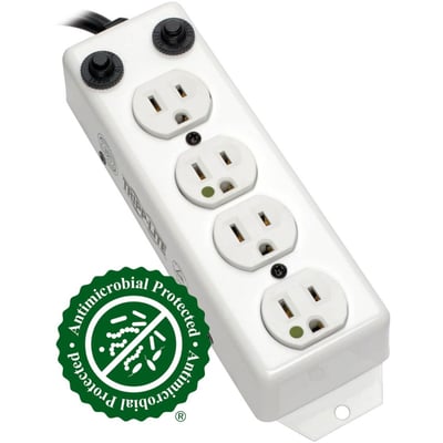 Tripp Lite by Eaton Safe-IT UL 1363A Medical-Grade Power Strip for Patient-Care Vicinity 4x Hospital-Grade Outlets 3 ft. Coiled Cord