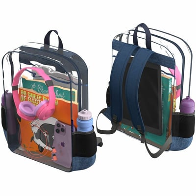 EXTREME CLEAR BACKPACK W/1 COMPARTMENT (SEE-THROUGH BACKPACK)