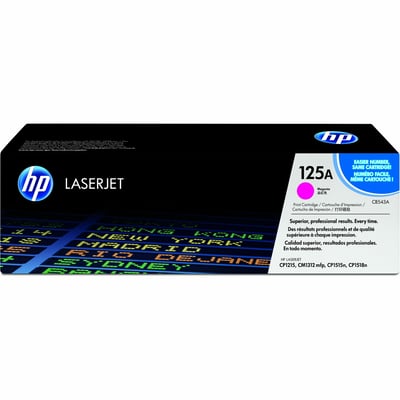 HP 125A (CB543A) Original Standard Yield Laser Toner Cartridge - Single Pack - Magenta - 1 Each