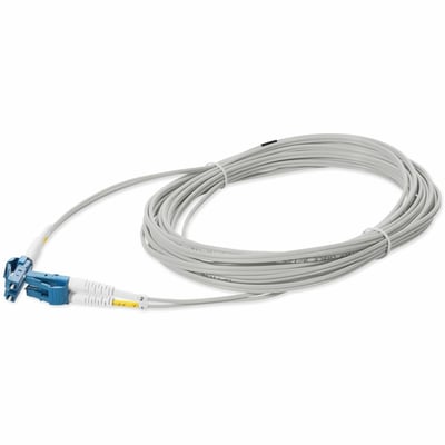 AddOn 1.5m LC to LC Gray OS2 Duplex OFNR (Riser-Rated) SMF Fiber Patch Cable