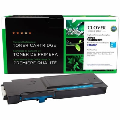 Clover Imaging Remanufactured High Yield Cyan Toner Cartridge for Xerox 106R02225