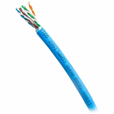 C2G BULK CAT6A F/UTP CMR TAA BL C2G 1000FT CAT6A ETHERNET CABLE CMR