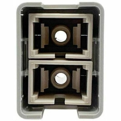 Ortronics TracJack Module, 2-SC Simplex Multimode, Beige Adapter,Lt. Gray Housing