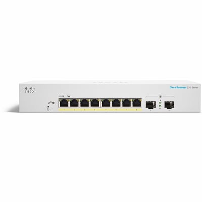 CBS220 SMART 8-PORT GE, FULLPOE,EXTPS,2X1GSFP REMANUFACTURED