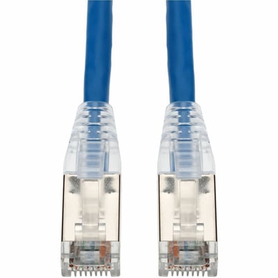 AddOn 75ft Blue CAT 6 Shielded PVC Ethernet Cable Snagless Bubble Boot RJ-45 M/M