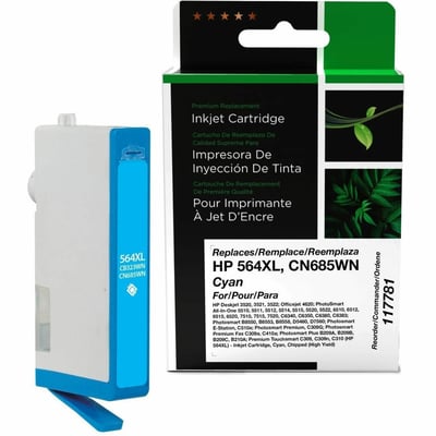 Clover Imaging Remanufactured High Yield Cyan Ink Cartridge for HP 564XL (CB323WN/CN685WN)