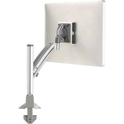 Chief Kontour K1C Dynamic Column Single Monitor Arm Desk Mount - For 10-30 Inch Monitors - Display Desk Mount - Silver