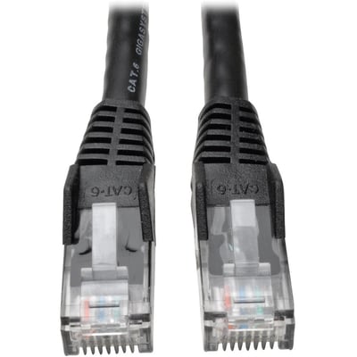 75FT CAT6 BLACK UTP GIGABIT SNAGLESS MOLDED M/M RJ45 PATCH CABL