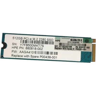 HPE 512 GB Solid State Drive - M.2 2280 Internal - PCI Express NVMe (PCI Express NVMe 4.0) - Read Intensive