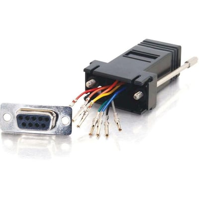 RJ45 DB9F MOD ADPTR BLK