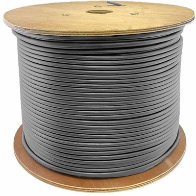 AddOn 1000ft Non-Terminated Gray CAT 6A PVC Bulk Cable