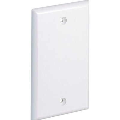 FACEPLATE SCREW ON BLANK WH 1 GANG EA