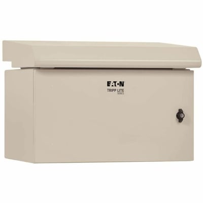 Tripp Lite by Eaton SmartRack Industrial Enclosure with Lock - NEMA 3R, Wall Mount, Metal Construction, Internal Fans, 16.5 in. Depth, 6U, Gray