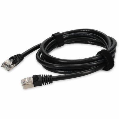 AddOn 6ft Black CAT 6A Shielded PVC Ethernet Cable Snagless Easy Clear Boot RJ-45 M/M
