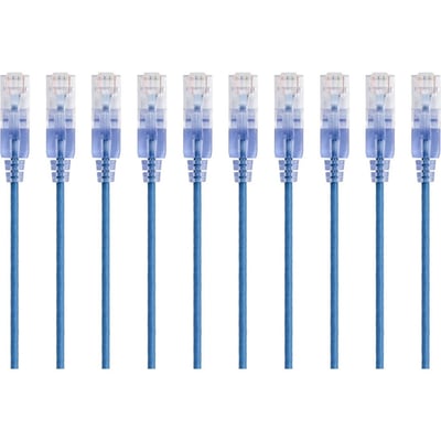 SLIM CAT6A CABLE - 10PK_ 3FT BLUE