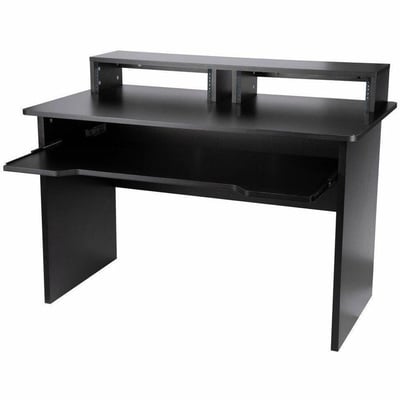 STAGE RIGHT BY MONOPRICE STUDIO WORKSTATION WITH DUAL 3U RACK BAYS AND 61-KEY KE