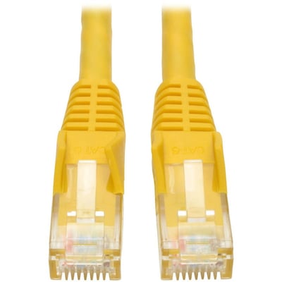 7FT CAT6 PATCH CABLE M/M YELLOW GIGABIT MOLDED SNAGLESS PVC RJ45