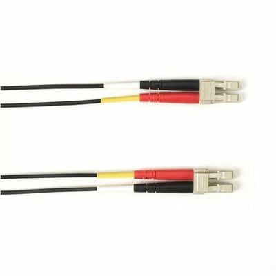 Black Box OM3 50/125 Multimode Fiber Patch Cable OFNP Plenum LC-LC BK 4M